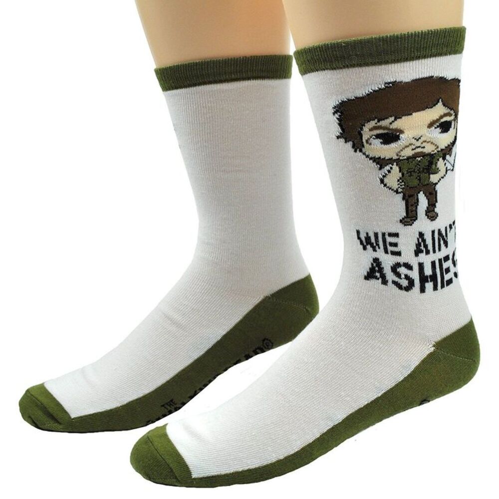 Walking Dead Daryl Dixon We Ain't Ashes Chibi Crew Socks